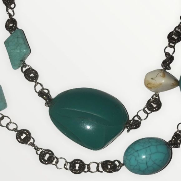 💫4/30 Vintage Multicolour Faux Stone Statement Necklace - Picture 2 of 6